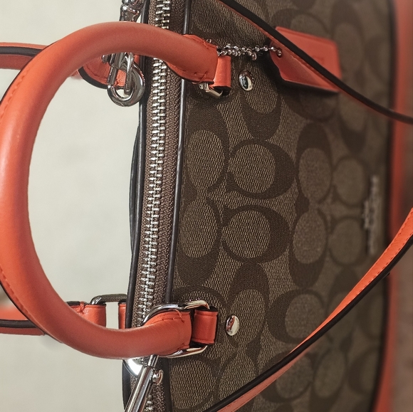 Coach Signature File Crossbody Bag Brown orange khaki - Picture 11 of 11